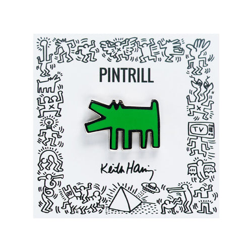 PINTRILL - Barking Dog Pin - Green - Secondary Image