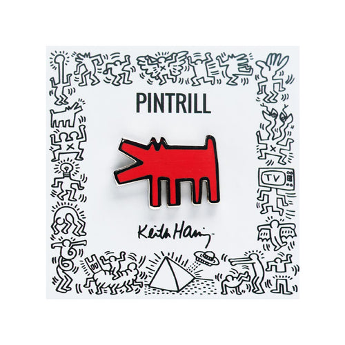 PINTRILL - Barking Dog Pin - Red - Secondary Image