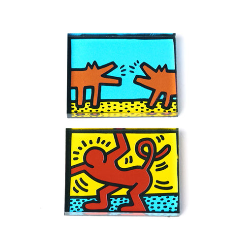 PINTRILL - Keith Haring - Monkey Wiggle Magnet Set - Main Image