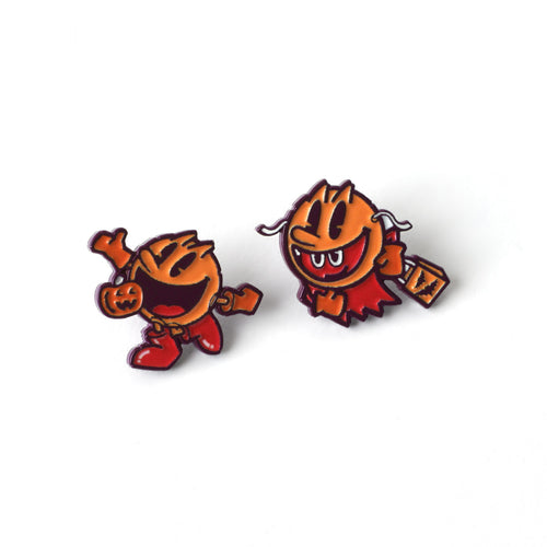 PINTRILL - Pac-Man Blinky Halloween Pin Set - Main Image