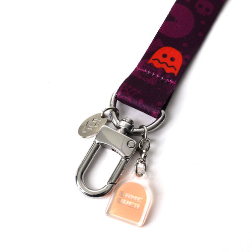 PINTRILL - Pac-Man Purple Halloween Lanyard - Secondary Image