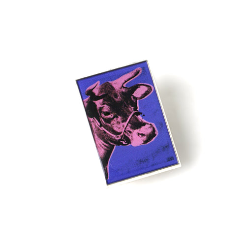 PINTRILL - Warhol Cows Pink/Purple Pin - Main Image