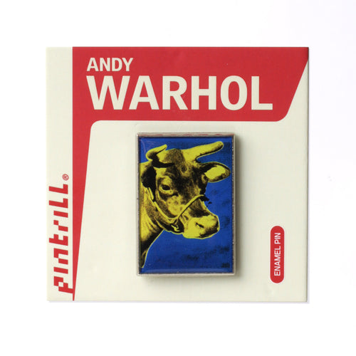 PINTRILL - Warhol Cows Yellow/Purple Pin - Secondary Image