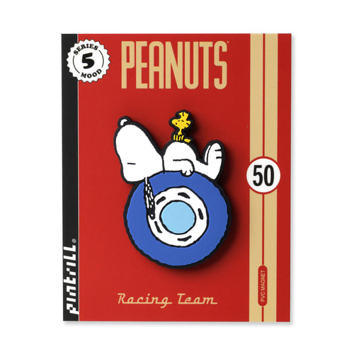 PINTRILL - Snoopy On Tire PVC Magnet - Secondary Image