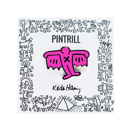 PINTRILL - Bat Demon Pin - Pink - Secondary Image