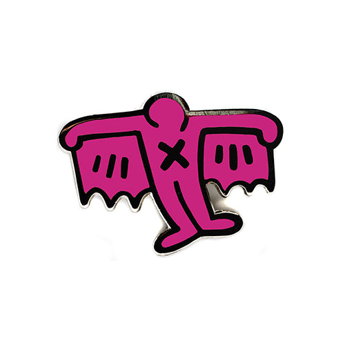 PINTRILL - Bat Demon Pin - Pink - Main Image