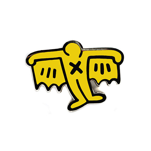 PINTRILL - Bat Demon Pin - Yellow - Main Image