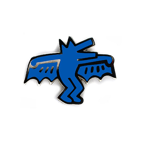 PINTRILL - Bat Dog Pin - Blue - Main Image