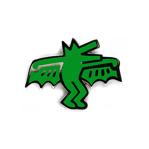 PINTRILL - Bat Dog Pin - Green - Main Image