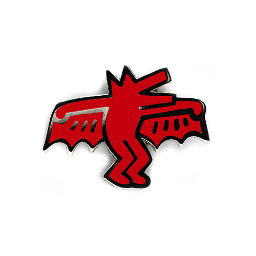 PINTRILL - Bat Dog Pin - Red - Main Image