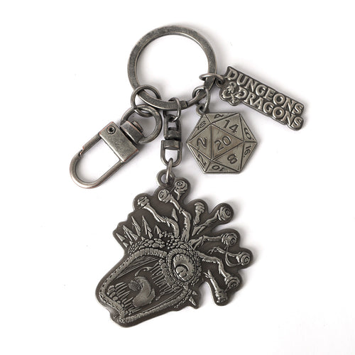 PINTRILL - D&D Silver Beholder Keychain - Main Image