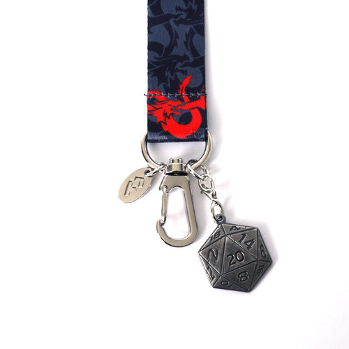 PINTRILL - D&D Logo Black Dice Lanyard - Secondary Image