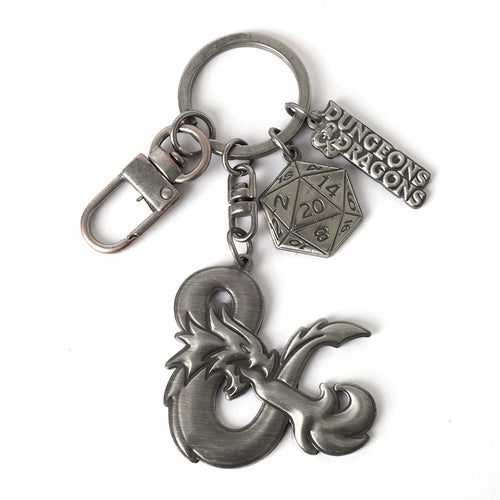 PINTRILL - D&D Silver Logo Keychain - Main Image