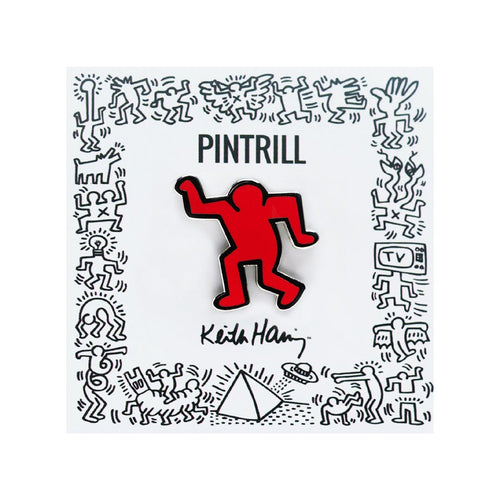 PINTRILL - Dancing Man Pin - Red - Secondary Image