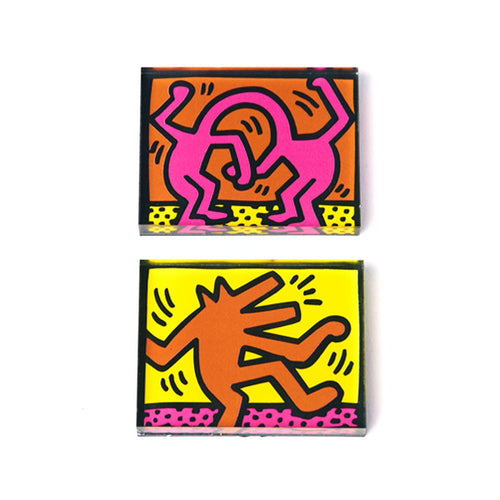 PINTRILL - Keith Haring - Dancing Dog Magnet Set - Main Image
