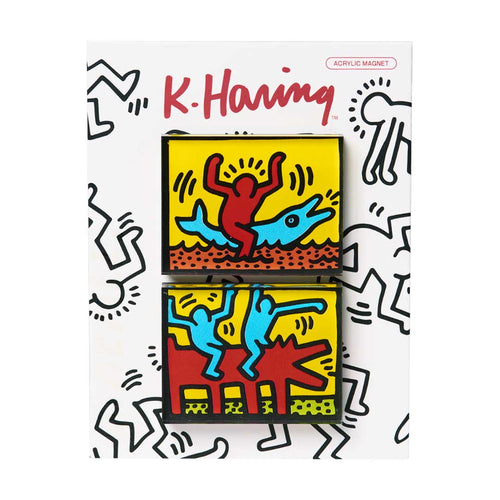 PINTRILL - Keith Haring - Dolphin Ride Magnet Set - Secondary Image