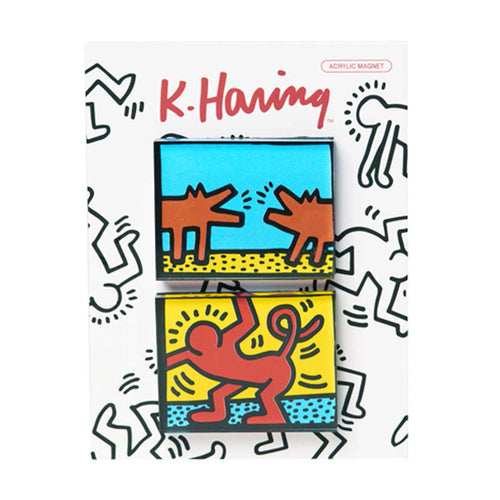 PINTRILL - Keith Haring - Monkey Wiggle Magnet Set - Secondary Image