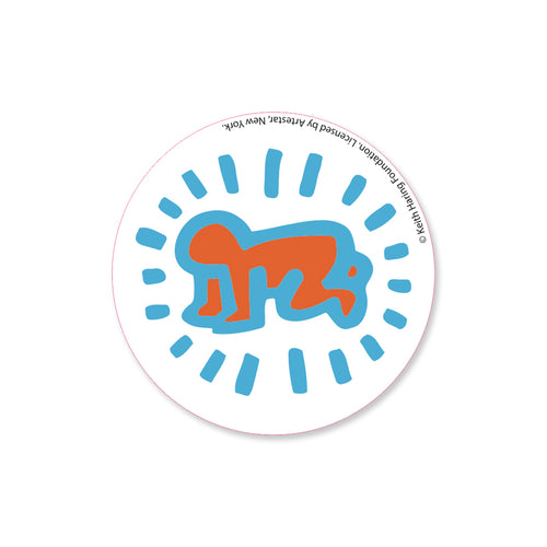 PINTRILL - Orange / White / Blue Radiant Baby Button - Main Image