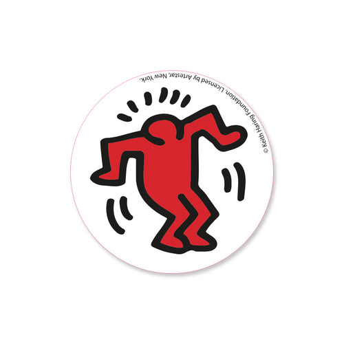 PINTRILL - Red Dancing Man Button - Main Image