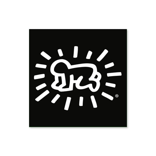 PINTRILL - White / Black Radiant Baby Magnet Square - Main Image