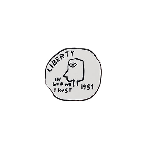 PINTRILL - Liberty Coin Postcard and Pin - Main Image