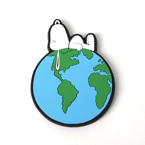 PINTRILL - Snoopy Keep It Clean Earth PVC Magnet - Main Image