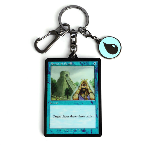 PINTRILL - MTG Ancestral Recall Keychain - Main Image