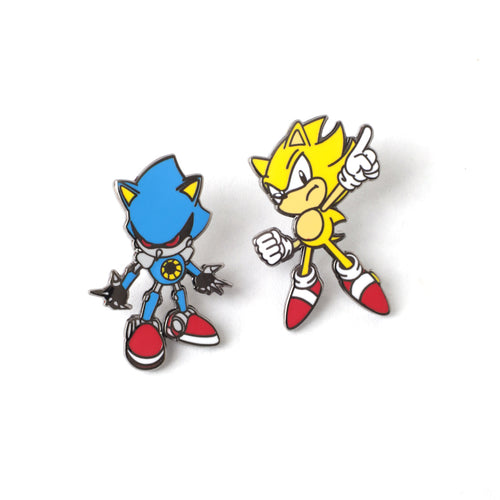 PINTRILL - Metal Sonic & Gold Sonic Classic Pin Set - Main Image
