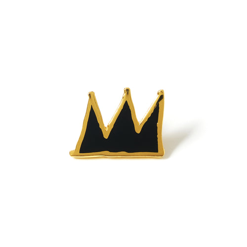 PINTRILL - Crown Pin - Black and Gold - Main Image
