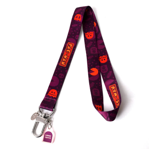 PINTRILL - Pac-Man Purple Halloween Lanyard - Main Image