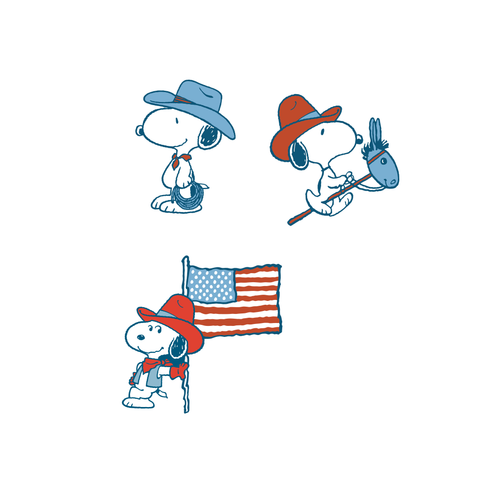 PINTRILL - Snoopy Yee Haw Acrylic Magnet Set - Main Image