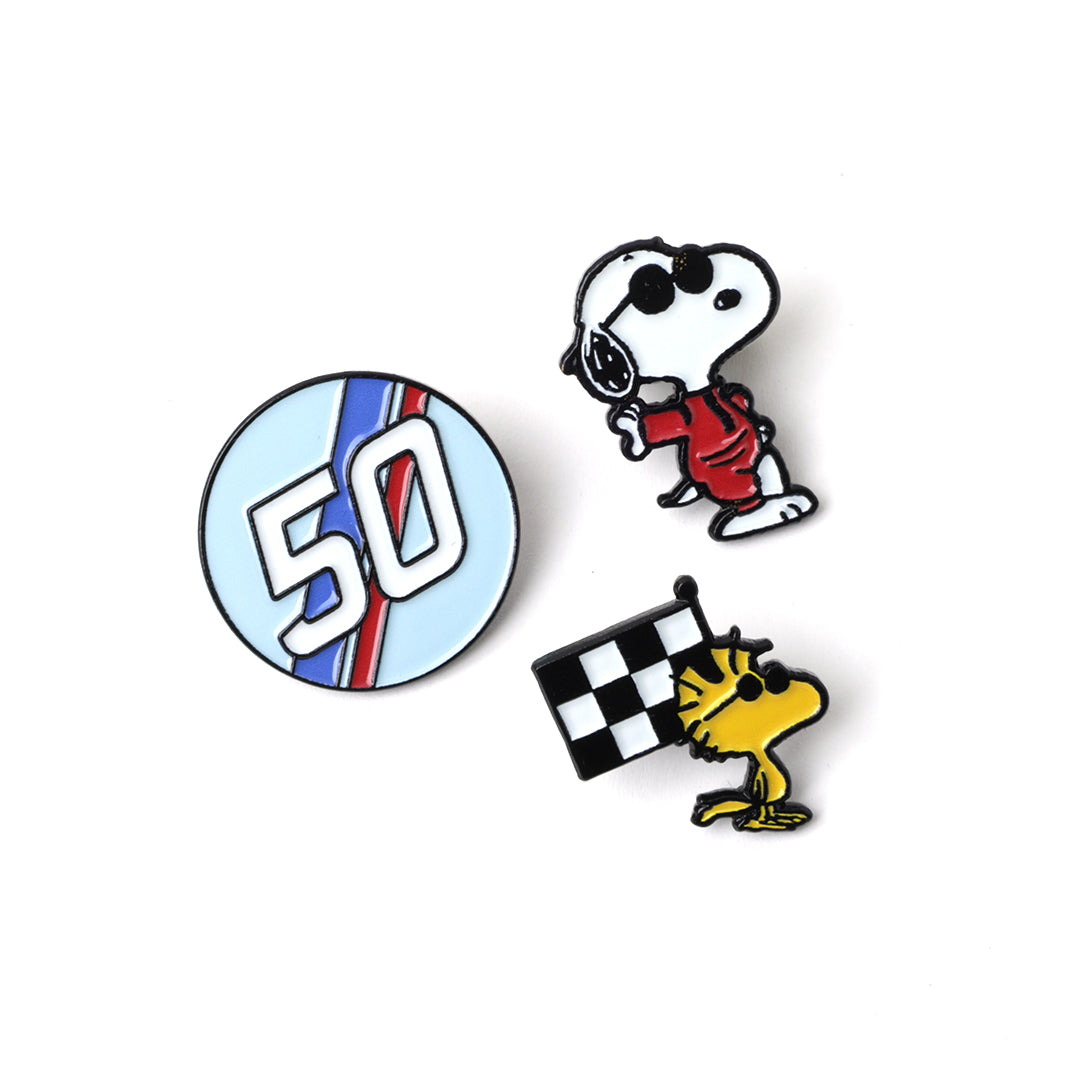 Snoopy & Woodstock Racing Pin Set