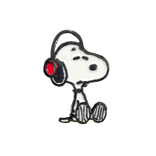 PINTRILL - Snoopy Headphones Records Pin - Main Image