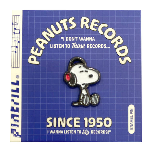 PINTRILL - Snoopy Headphones Records Pin - Secondary Image