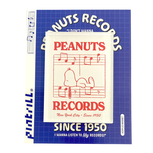 PINTRILL - Snoopy Peanuts Records Magnet - Secondary Image