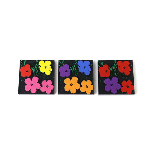 PINTRILL - Warhol Flowers Acrylic Magnet Set - Main Image