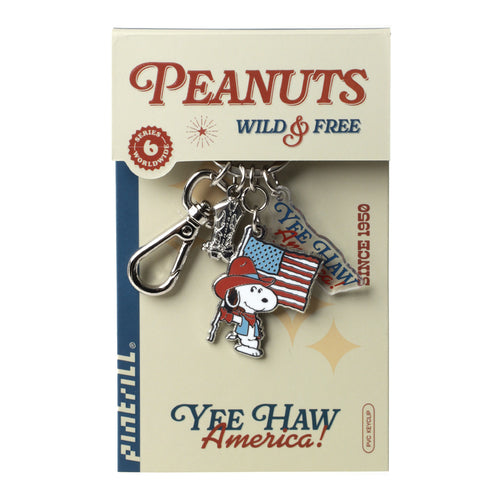 PINTRILL - Snoopy Flag Yee Haw Keyclip - Secondary Image