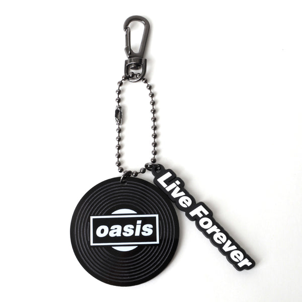 オアシス メタル キーホルダー oasis 30周年 Live Forever Oasis Record Live Forever Keychain