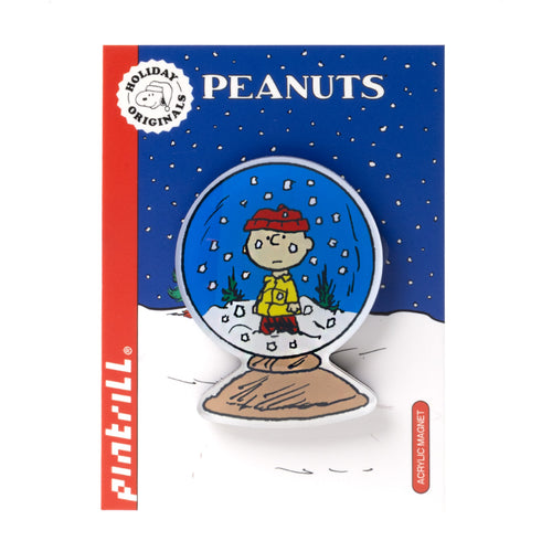 PINTRILL - Charlie Brown Snow Globe Acrylic Magnet - Secondary Image