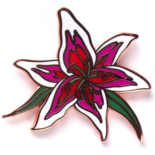 PINTRILL - Flower Series - Stargazer Lily Pin - Main Image